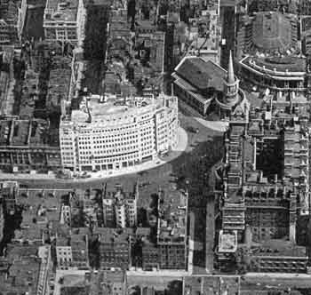Broadcasting House from the air