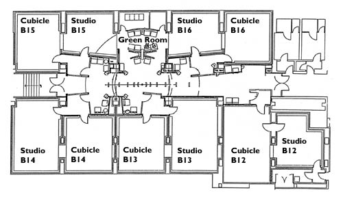 Plan of basement studios